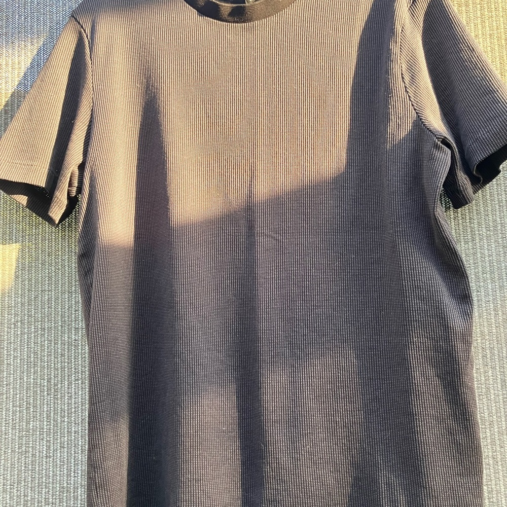 Hugo Boss Charcoal Textured Short Sleeve Tee